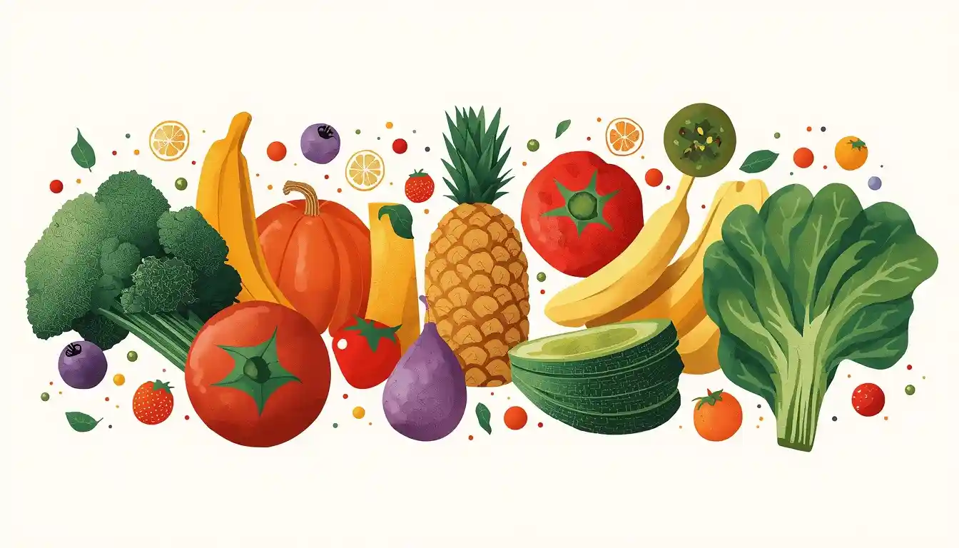 Abstract editorial composition representing everyday food routines