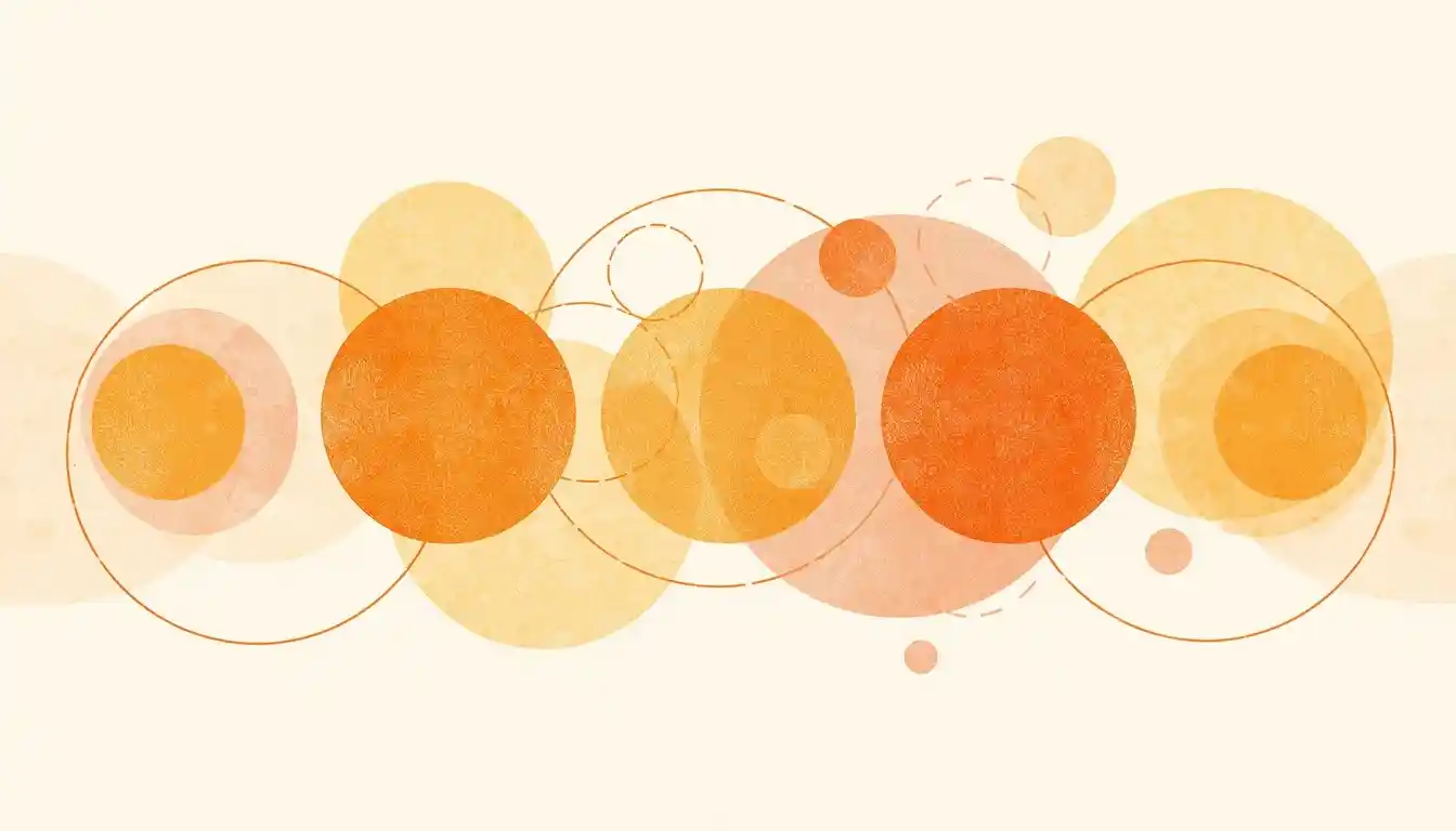 Overlapping circles representing the natural flow of midday eating rhythms
